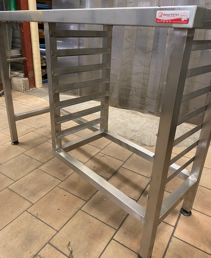 Table inox avec jeu de glissières 2